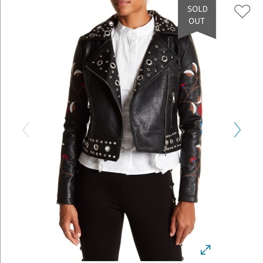 RARE Circle Rivet Moto Jacket🖤